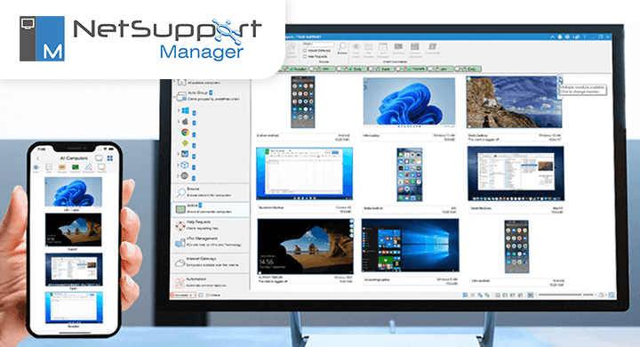 NetSupport Managerならワンクリック操作
